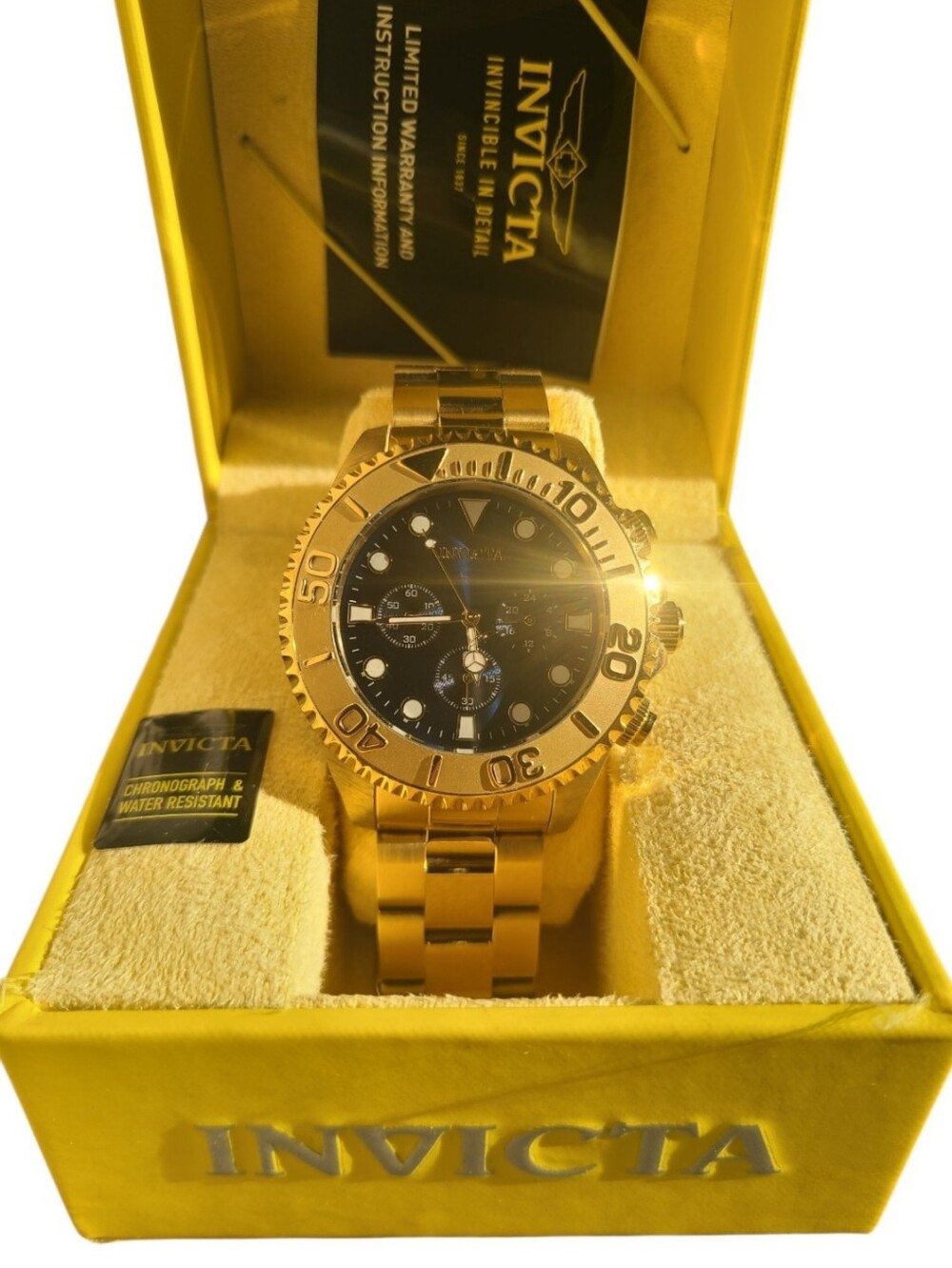 Invicta Pro Diver Chronograph Men's Gold Watch 36974